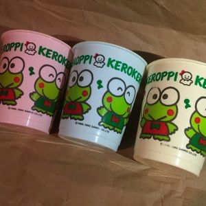 3 Keroppi cups vintage